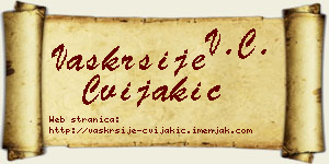Vaskrsije Cvijakić vizit kartica